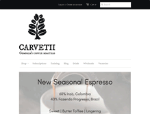 Tablet Screenshot of carvetiicoffee.co.uk